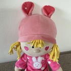 Girl s Giant Doll Plush Toy Stuffed Animal Doll Bunny Pink Polka Dot Dress 16 