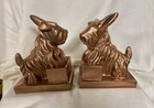 Vintage Scottie Dog  s  Metal Bookends  Set Of 2