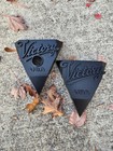 Set Of Custom Made And Painted Victory Script  Theme Cheese Wedges   Matte Black