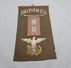 Antique Ww1 Military Us Marine Blue Star Son In Service Flag Window Felt Banner