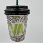 Nwt 2017 Starbucks Virginia Dogwood Flowers Ceramic Cup Christmas Ornament 2 5 