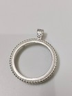 925 Sterling Silver Round Pendant Setting Prong Jewelry Making Tools Coin Bezel