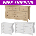 3 6 7 Drawers Dresser Wood Storage Chests W  Curved Legs For Bedroom Living Room