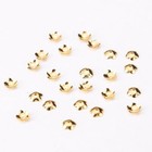 Stainless Steel 5 Petals Flower Bead Cpas Jewelry Making Crafts Gold Flower Caps