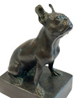 Superb Art Deco Bronze Bulldog Statue Boston Terrier Signed Lotte Benter 1938 9 