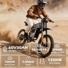 Electric Bike E-bike 6000w Peak 60v 30ah Adult Bicycles 70 100-19 Off-road Tire
