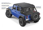 Bimini Top Plus For 2010   2018 Jeep Wrangler Jk 4 Door With Windstopper   Tonneau