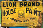Vintage Lion House Paint Metal Sign Great Lion Paint Can Graphic St  Paul Mn