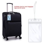 60pcs Clear Plastic Bag Tags  Luggage Bag Tag Holder Bulk  Identification Id