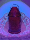 Cracked Vintage Viking Ruby Red Amberina Glass 2 Pc Paul Revere Fairy Lamp Light