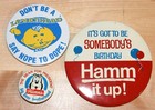 Vintage Hamm s Beer Buttons Birthday Hamm It Up 3 5     President And Nope To Dope