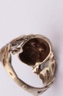 Ring 835 Sterling Silver Ww1 Wwi Snake Ww2 Wwii Skull Bones Death Head Gothic
