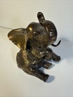 Vintage Mcm Mid Century Modern Brass Elephant Figurine 6 5  Detailed