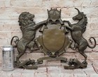 Crown Shield Bronze Wall Plaque Hand Made Great Detailed Artwork Home Decoration