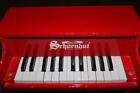 Vintage Schoenhut 25 Key Childrens Piano Bright Red 20  Tall Works Great