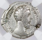 Marcus Mar  Aurelius 161-180 Ad Roman Empire Silver Ar Denarius Genuine Coin Ngc