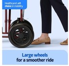 Medline Lightweight Foldable Transport Wheelchair With Handbrakes And 12-inch
