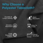 Black Fitted Tablecloth 8ft 6ft 4ft Polyester Banquet Table Cover Wedding Party