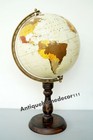 Thanksgiving Day Vintage Antique World Globe North Ocean Wood Base Collectible  