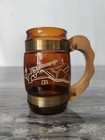 4 Siesta Ware Wooden Handle Western Cowboy Barrel Shaped Mugs