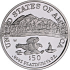 2002-w Platinum American Eagle  50 Proof Bullion Coin - Ogp Coa - Stock