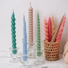 Spiral Taper Candle Mold - Long Twisted Rod Silicone Diy Wax Stick Making Tool