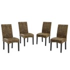 Edgewater 4pc Dining Chair Set Seagrass darkbrown - 4 Chairs
