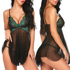 Women s Sexy-lingerie Babydoll Sleepwear Underwear Lace Dress G-string Nightwear