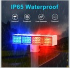 Solar Warning Light Double-sided Security Lights 2 Modes 160leds Ip65 Waterproo