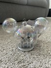 New Disney100 Icon Ears Glass Ball Ornament - Disneyland W mickey   Minnie Mouse
