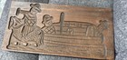 Vintage Dutch Cookie Mold Carved Wood Speculaas Holiday Horse Boat Mid Century