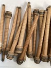 Wood Bobbins Spools Wooden Industrial Style Spindles 8 75  Wooden Quills Lot-30 
