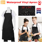 2 Pack Cooking Kitchen Aprons Work Apron With 2 Pockets For Men Women Black Chef