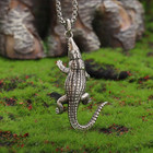 Alligator Crocodile Lizard Jewelry Silvery Nature Animal Sexy Pendant Necklace