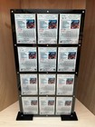 Non-sport 12 Card Magnetic Trading Card Holder Heavy Duty  Display Case W  Stand