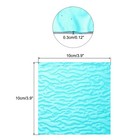 Stained Glass Sheet Mosaic Tile 3 9 Inch X 3 9 Inch  Sea Blue