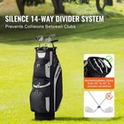 Golf Cart Bag 14 Way Organizer 36in 13 Pockets With Dust Cover And Straps