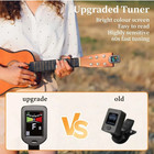 Clip-on Guitar Tuner Rechargeable With Color Screen 360   Rotatable Chromatic Tun