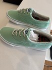Sperry Men   s Size 11 Mint Green Canvas Low Top Sneakers Casual Shoes New
