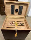 Large Wooden Cigar Humidor With Accessories