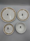 Corelle Butterfly Gold Dinnerware Dishes 10 Pieces Dinner Set Plates   Bowls Vtg
