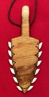 Handcrafted Hawaiian Koa Leiomano War Weapon Replica Necklace - Model   4