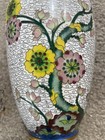 Pair Of Antique Chinese Cloisonn   Enamel Vases Cherry Blossom Motif 6  Tall