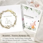 Baby Keepsake Box With Baby Memory Book - Baby Boy   Girl Timeless For First    