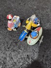 Vintage Wind Up Toys Lot Of 2    Schylling Motorcycle   Sidecar  tin  Ice Cream