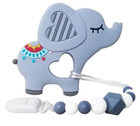 Baby Teething Toys Bpa Free Food Grade Silicone Teether With Pacifier Clip