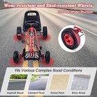 Homgx Pedal Go Kart  Outdoor Kids Kart With Adjustable Reddish Black 