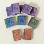Vintage German Dollhouse Miniature Wood Books Lot Of 10-anatomie Botanik Physik 