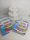 3-tiered Cupcake Stand Tower White Party Round Display Pastry Cake Holder  238a