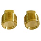 1 2  Npt Solid Brass Drain Plugs Commonly Used In Boat Hulls  2 Pack Yellow